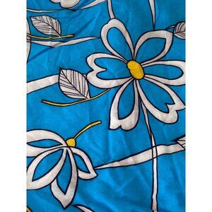 Fabric Retro Teal Garden Quilting Sewing Cloth  88 x 52 Inch Art Craft Remnant